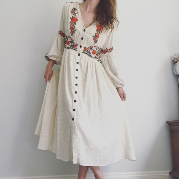Anthropologie Dresses & Skirts - Anthropologie Maeve Gracie Boho Embroidered Dresss